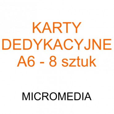 Micromedia - Karty dedykacyjne A6 8szt