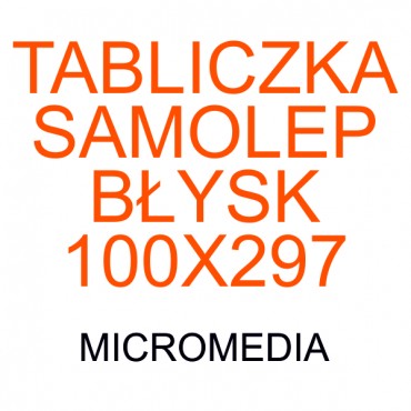 Micromedia - Tabliczka Samolep Błysk...